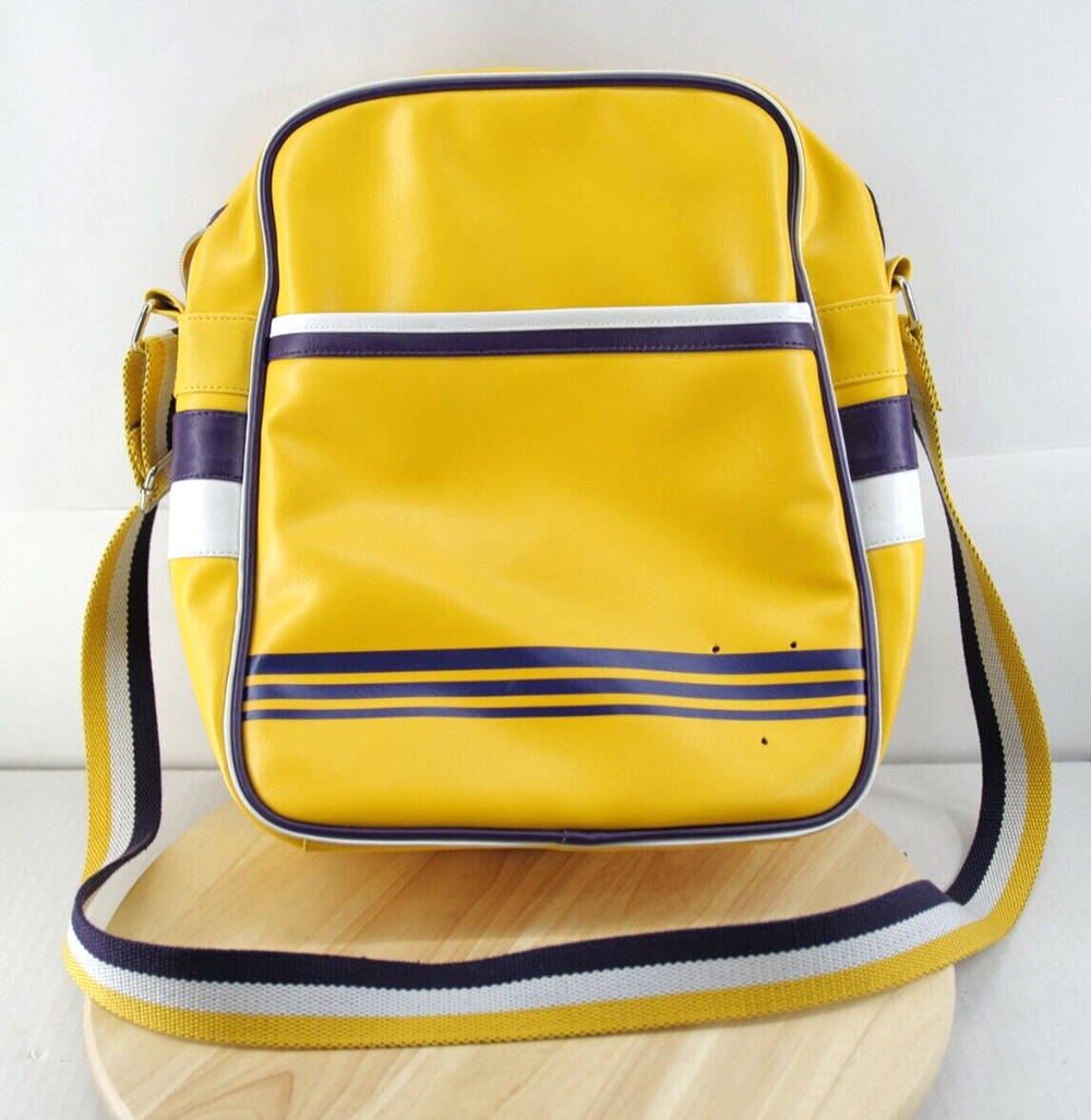 Antony‎ Morato Crossbody Shoulder Bag Italy Yellow Purple white Stripe